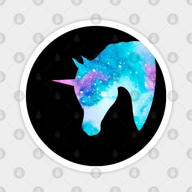 Galaxy Unicorn Head Magnet by Lady Lilac